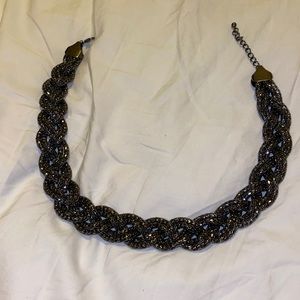 Costume jewelry braided necklace